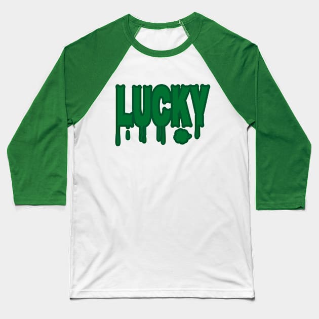 Lucky Shamrock Baseball T-Shirt by EunsooLee